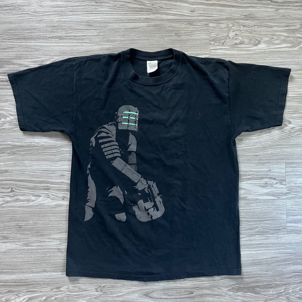 Vintage 2008 Dead Space Graphic T-Shirt Black Anvil Mens Large Video Game Promo